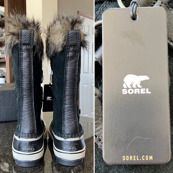New Sorel Women's Joan of Arctic Boot, Waterproof Winter Boots, Faux Fur Black - Picture 6 of 16